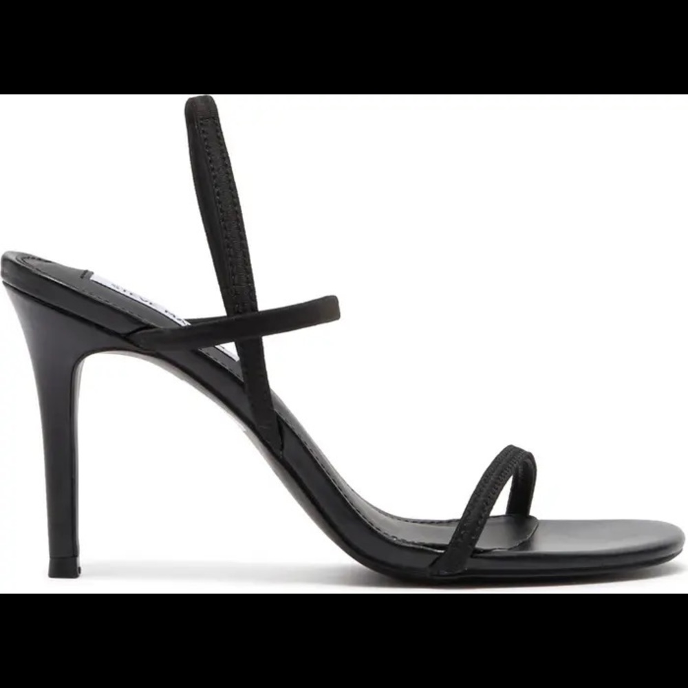 NWOT black strap heels